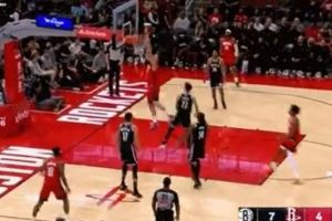 双星连线!阿门反击突破 申京侧面切入接球灌篮2+1